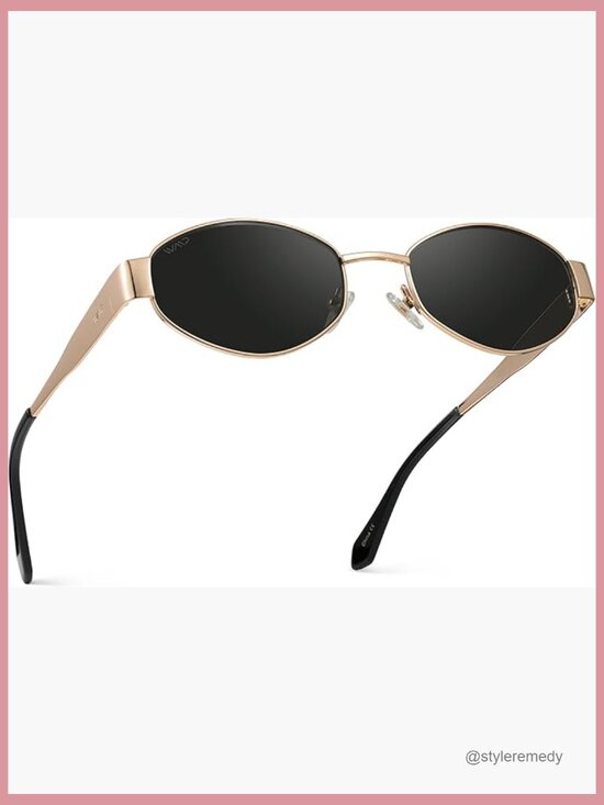 Retro Oval Sunglasses Stainless Steel Frame Trendy Small 90s Inspired main image 6
